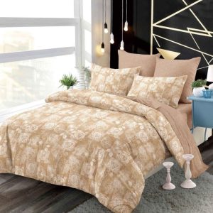 Lenjerie de pat bumbac finet cu elastic – 6 piese premium | COD 0221-PR