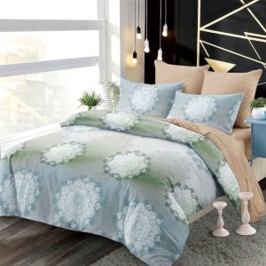 Lenjerie de pat bumbac finet cu elastic – 6 piese premium | COD 0217-PR