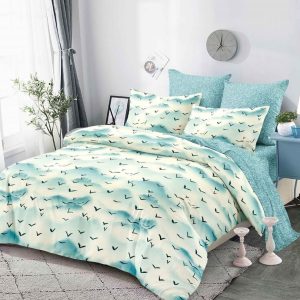 Lenjerie de pat bumbac finet cu elastic – 6 piese premium | COD 0216-PR