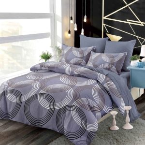 Lenjerie de pat bumbac finet cu elastic – 6 piese premium | COD 0212-PR