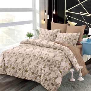 Lenjerie de pat bumbac finet cu elastic – 6 piese premium | COD 0210-PR