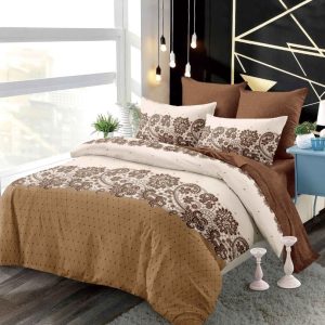 Lenjerie de pat bumbac finet cu elastic – 6 piese premium | COD 0207-PR