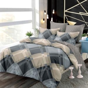 Lenjerie de pat bumbac finet cu elastic – 6 piese premium | COD 0204-PR