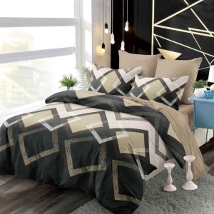 Lenjerie de pat bumbac finet cu elastic – 6 piese premium | COD 0205-PR