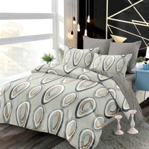 Lenjerie de pat bumbac finet cu elastic – 6 piese premium | COD 0202-PR