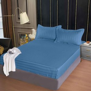 Husa de Pat Damasc cu Elastic - 3 Piese pentru un Somn Confortabil | COD 0318-PR