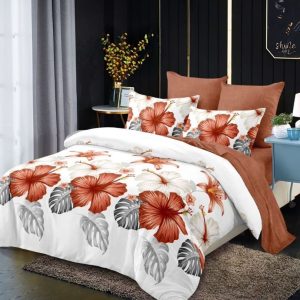 Lenjerie de pat bumbac finet cu elastic – 6 piese premium | COD 0200-PR