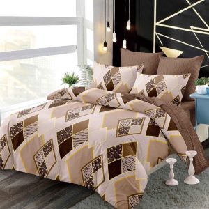 Lenjerie de pat bumbac finet cu elastic – 6 piese premium | COD 0197-PR