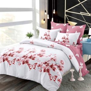 Lenjerie de pat bumbac finet cu elastic – 6 piese premium | COD 0190-PR