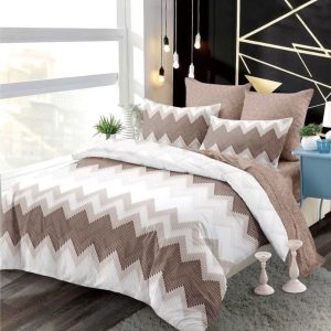 Lenjerie de pat bumbac finet cu elastic – 6 piese premium | COD 0186-PR