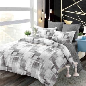 Lenjerie de pat bumbac finet cu elastic – 6 piese premium | COD 0187-PR