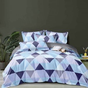 Lenjerie de Pat Finet cu Elastic, 1 Persoana – Set 4 Piese Confortabil si Modern | COD 0276-PR