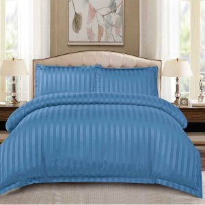 Lenjerie de Pat Damasc cu Elastic – Set 4 Piese | COD 0144-PR