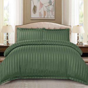 Lenjerie de Pat Damasc cu Elastic – Set 4 Piese | COD 0147-PR