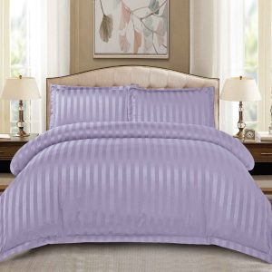 Lenjerie de Pat Damasc cu Elastic – Set 4 Piese | COD 0152-PR