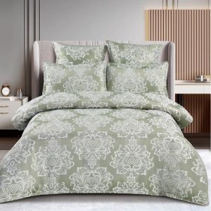 Lenjerie de Pat Jacquard cu Elastic – Set 6 Piese | Eleganta, Calitate si Fixare Perfecta | COD 0356-SI