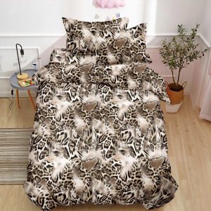 Lenjerie de pat o persoana din bumbac finet – 4 piese fara elastic | Confort si calitate pentru somnul tau | COD 0241-SI