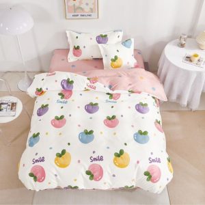 Lenjerie de Pat 1 Persoana Finet 4 Piese – Set Moale și Calduros pentru Confort Maxim, COD: 2094-SI