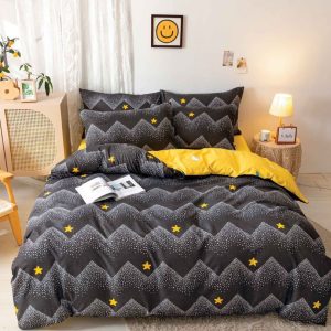 Lenjerie de Pat Bumbac Satinat – Set 4 Piese, Moale, Eleganta și Confortabila | 1013-SI