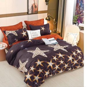 Lenjerie de Pat Bumbac Satinat – Set 4 Piese, Moale, Eleganta și Confortabila | 1032-SI