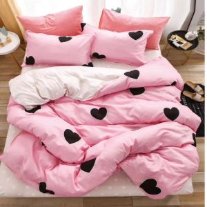 Lenjerie de Pat Bumbac Satinat – Set 4 Piese, Moale, Eleganta și Confortabila | 1045-SI