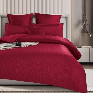 Lenjerie de Pat Bumbac Finet de Lux cu Elastic – Set 6 Piese | Confort, Stil si Fixare Perfecta | COD 0374-SI