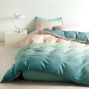 Lenjerie de pat o persoana din bumbac finet – 4 piese fara elastic | Confort si calitate pentru somnul tau | COD 0221-SI