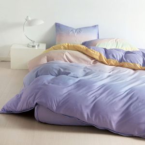 Lenjerie de pat din bumbac satinat 4 piese cu elastic – rafinament si confort in dormitorul tau | COD 2177-SI