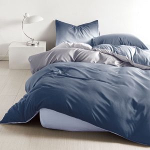 Lenjerie de pat din bumbac satinat 4 piese cu elastic – rafinament si confort in dormitorul tau | COD 2176-SI