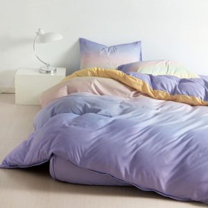 Lenjerie de pat o persoana din bumbac finet – 4 piese fara elastic | Confort si calitate pentru somnul tau | COD 0218-SI