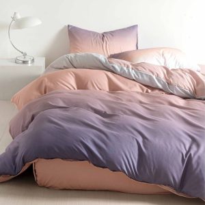 Lenjerie de pat din bumbac satinat 4 piese cu elastic – rafinament si confort in dormitorul tau | COD 0298-SI