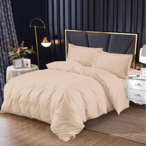 Lenjerie de pat damasc cu elastic pentru o persoană – Set 4 piese | COD 2168-SI