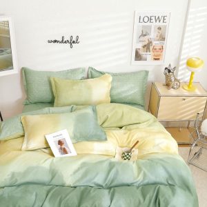 Lenjerie de Pat Bumbac Finet cu Elastic – Set 6 Piese, Moale și Confortabil | 5047-SI