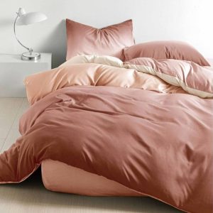 Lenjerie de pat din bumbac satinat 4 piese cu elastic – rafinament si confort in dormitorul tau | COD 0296-SI