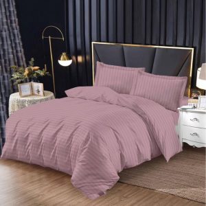 Lenjerie de pat damasc cu elastic pentru o persoană – Set 4 piese | COD 2167-SI