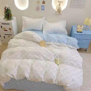 Lenjerie de Pat 1 Persoana Finet 4 Piese – Set Moale și Calduros pentru Confort Maxim, COD: 2141-SI