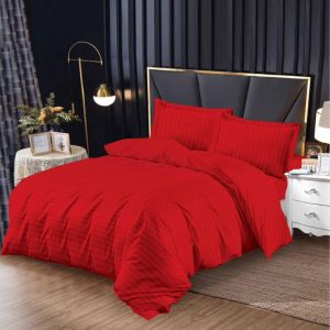 Lenjerie de pat damasc cu elastic pentru o persoană – Set 4 piese | COD 2171-SI