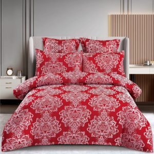 Lenjerie de Pat Jacquard cu Elastic – Set 6 Piese | Eleganta, Calitate si Fixare Perfecta | COD 0354-SI