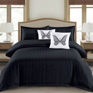 Lenjerie de Pat Damasc cu Elastic – Set 6 Piese | COD 0156-PR