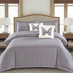 Lenjerie de Pat Damasc cu Elastic – Set 6 Piese | COD 0154-PR