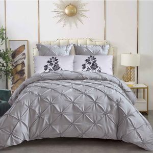 Lenjerie de pat bumbac finet delux cu elastic – Set 6 piese premium | COD 0162-PR