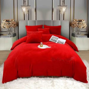 Lenjerie de Pat Brodata din Blanita de Iepure cu Fir Scurt – Rasfat Suprem pentru Somn | COD 0999-J