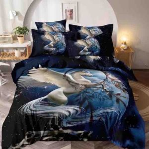 Lenjerie de Pat 1 Persoana 3D - Bumbac Finet cu Elastic, 4 Piese | Confort si Design Modern | COD 0913-J