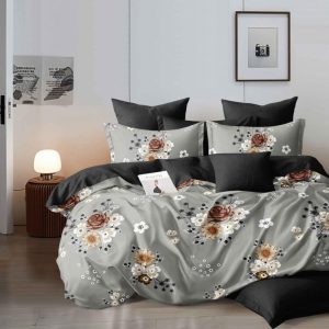 Lenjerie de Pat din Bumbac Finet cu Elastic– 6 Piese | Confort si Caldura Pentru Nopti Linistite | COD 0136-TL