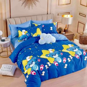 Lenjerie de Pat Bumbac Finet pentru o Persoană – 4 Piese | Confort și Calitate pentru Somn Odihnitor | COD 1041-J