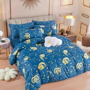 Lenjerie de Pat Bumbac Finet pentru o Persoană – 4 Piese | Confort și Calitate pentru Somn Odihnitor | COD 1043-J