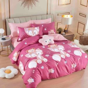 Lenjerie de Pat Bumbac Finet pentru o Persoană – 4 Piese | Confort și Calitate pentru Somn Odihnitor | COD 1046-J