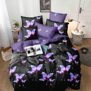 Lenjerie de Pat Bumbac Finet pentru o Persoană – 4 Piese | Confort și Calitate pentru Somn Odihnitor | COD 1030-J