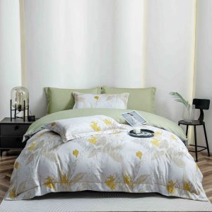 Lenjerie de Pat Finet LUX cu Elastic - 6 Piese | Calitate Superioara si Confort Desavarsit |  COD 1001-J