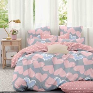 Lenjerie de Pat Bumbac Finet pentru o Persoană – 4 Piese | Confort și Calitate pentru Somn Odihnitor | COD 1049-J